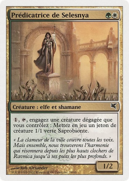 Selesnya Evangel (French) - "Predicatrice de Selesnya" (J54), Magic Encyclopedia 2005 (Salvat/Hachette) J54