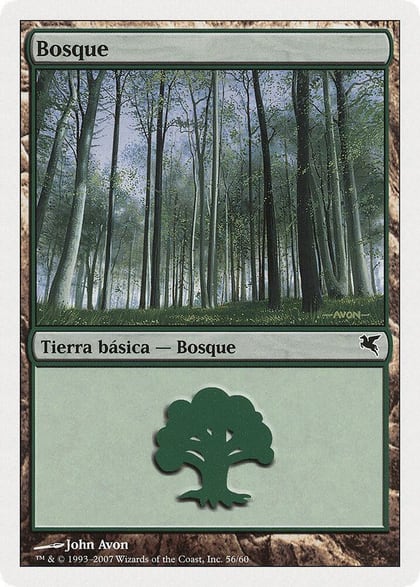 Forest (Spanish) - "Bosque" (J56), Magic Encyclopedia 2005 (Salvat/Hachette) J56