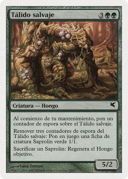 Savage Thallid (Spanish) - "Talido salvaje" (J5), Magic Encyclopedia 2005 (Salvat/Hachette) J5