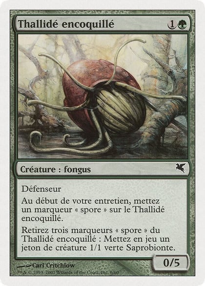 Thallid Shell-Dweller (French) - "Thallidé encoquillé" (J6), Magic Encyclopedia 2005 (Salvat/Hachette) J6