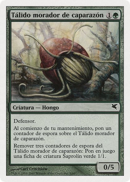 Thallid Shell-Dweller (Spanish) - "Tálido morador de caparazón" (J6), Magic Encyclopedia 2005 (Salvat/Hachette) J6
