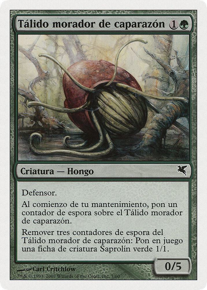 Thallid Shell-Dweller (Spanish) - "Tálido morador de caparazón" (J7), Magic Encyclopedia 2005 (Salvat/Hachette) J7