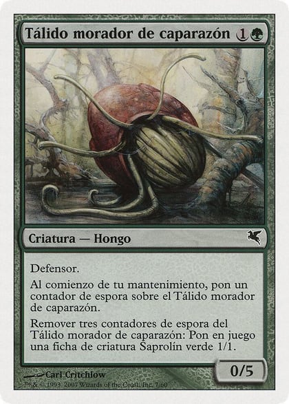 Thallid Shell-Dweller (Spanish) - "Tálido morador de caparazón" (J7), Magic Encyclopedia 2005 (Salvat/Hachette) J7