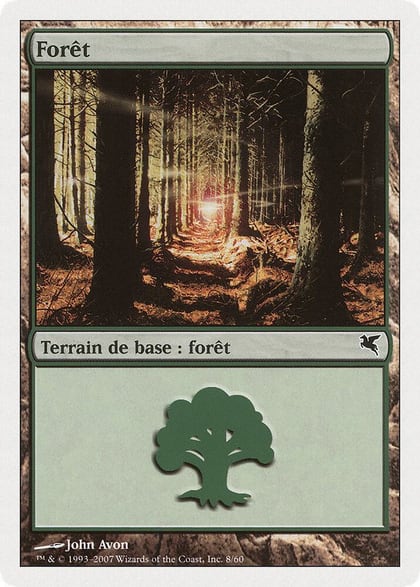 Forest (French) - "Foret" (J8), Magic Encyclopedia 2005 (Salvat/Hachette) J8