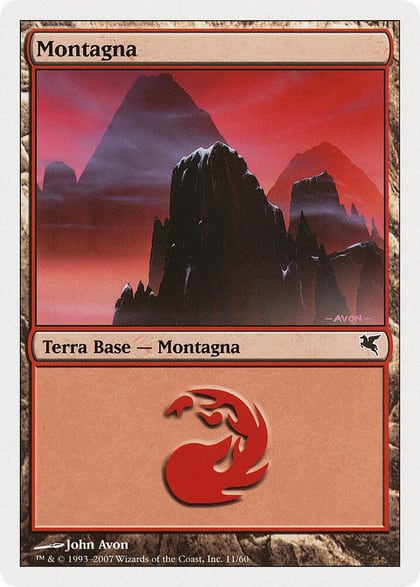 Mountain (Italian) - "Montagna" (K11), Magic Encyclopedia 2005 (Salvat/Hachette) K11