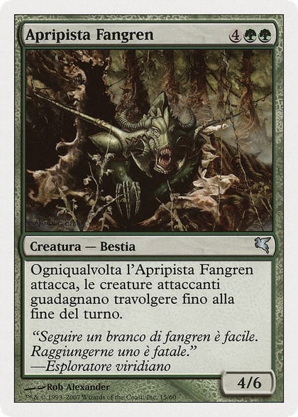 Fangren Pathcutter (Italian) - "Apripista Fangren" (K15), Magic Encyclopedia 2005 (Salvat/Hachette) K15