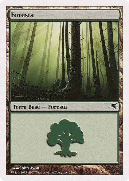 Forest (Italian) - "Foresta" (K21), Magic Encyclopedia 2005 (Salvat/Hachette) K21