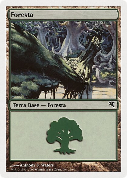Forest (Italian) - "Foresta" (K22), Magic Encyclopedia 2005 (Salvat/Hachette) K22