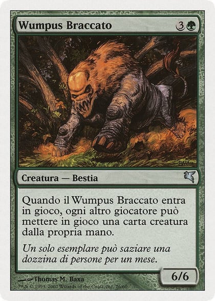 Hunted Wumpus (Italian) - "Wumpus Braccato", Magic Encyclopedia 2005 (Salvat/Hachette) K26