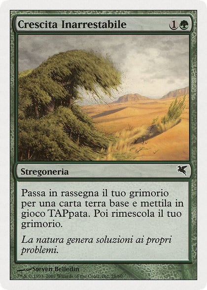 Rampant Growth (Italian) - "Crescita Inarrestabile" (K28), Magic Encyclopedia 2005 (Salvat/Hachette) K28