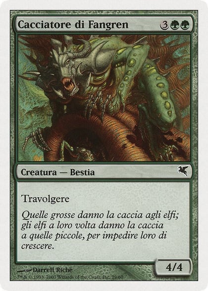 Fangren Hunter (Italian) - "Cacciatore di Fangren", Magic Encyclopedia 2005 (Salvat/Hachette) K29