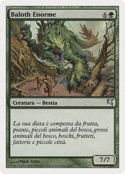Enormous Baloth (Italian) - "Baloth Enorme" (K2), Magic Encyclopedia 2005 (Salvat/Hachette) K2