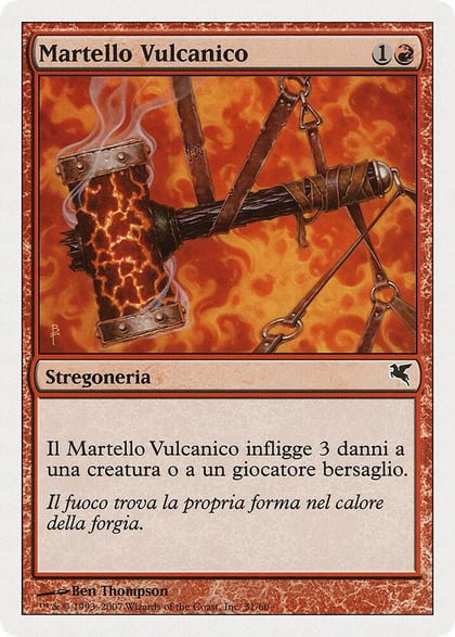 Volcanic Hammer (Italian) - "Martello Vulcanico" (K31), Magic Encyclopedia 2005 (Salvat/Hachette) K31