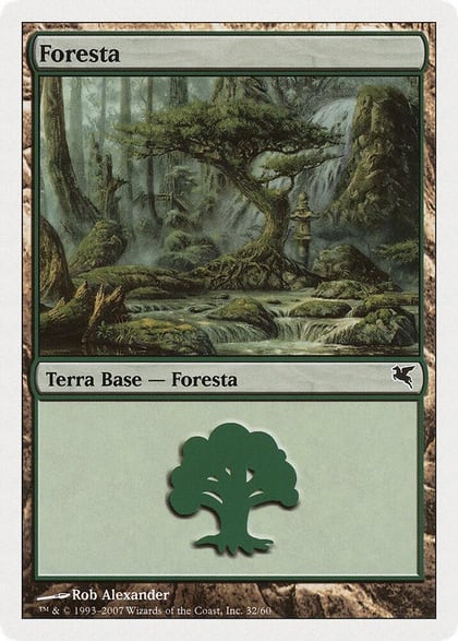 Forest (Italian) - "Foresta" (K32), Magic Encyclopedia 2005 (Salvat/Hachette) K32