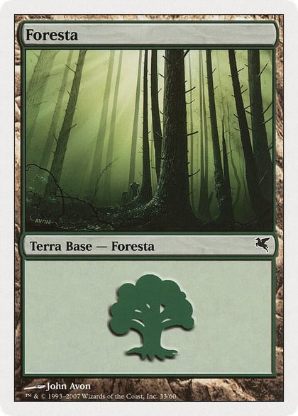 Forest (Italian) - "Foresta" (K33), Magic Encyclopedia 2005 (Salvat/Hachette) K33