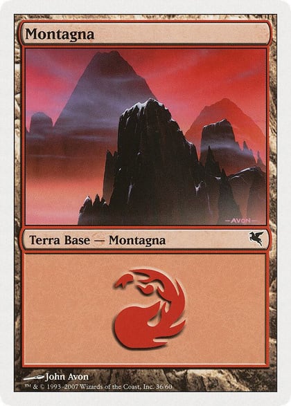 Mountain (Italian) - "Montagna" (K36), Magic Encyclopedia 2005 (Salvat/Hachette) K36