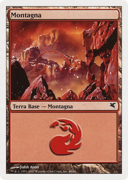 Mountain (Italian) - "Montagna" (K48), Magic Encyclopedia 2005 (Salvat/Hachette) K48
