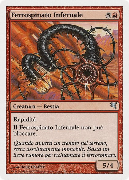 Iron-Barb Hellion (Italian) - "Ferrospinato Infernal" (K4), Magic Encyclopedia 2005 (Salvat/Hachette) K4