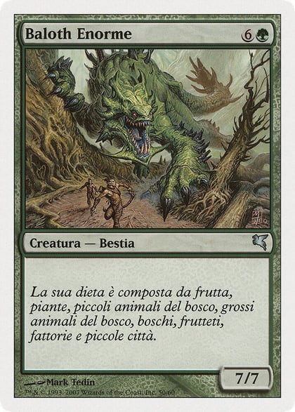 Enormous Baloth (Italian) - "Baloth Enorme" (K50), Magic Encyclopedia 2005 (Salvat/Hachette) K50