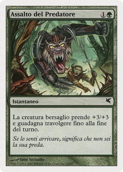 Predator's Strike (Italian) - "Assalto del Predatore", Magic Encyclopedia 2005 (Salvat/Hachette) K52