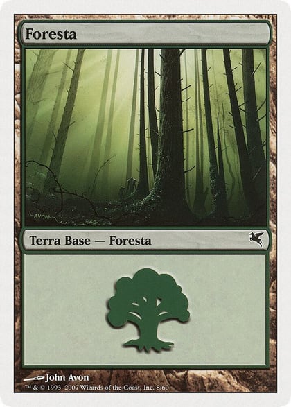 Forest (Spanish) - "Bosque" (K8), Magic Encyclopedia 2005 (Salvat/Hachette) K8