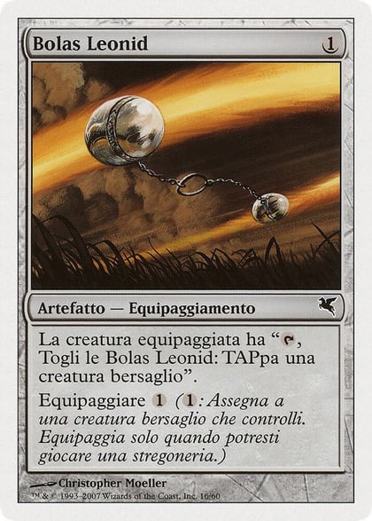 Leonin Bola (Italian) - "Bolas Leonid", Magic Encyclopedia 2005 (Salvat/Hachette) L16