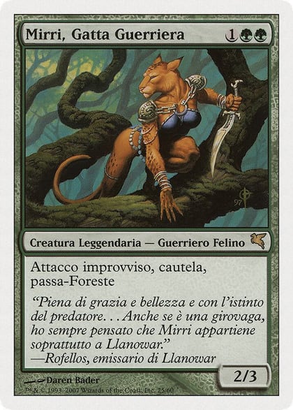 Mirri, Cat Warrior (Italian) - "Mirri, Gatta Guerriera", Magic Encyclopedia 2005 (Salvat/Hachette) L25