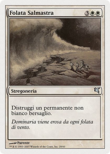 Saltblast (Italian) - "Folata Salmastra" (L28), Magic Encyclopedia 2005 (Salvat/Hachette) L28