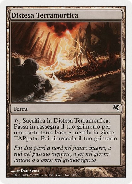 Terramorphic Expanse (Italian) - "Distesa Terramorfica" (L34), Magic Encyclopedia 2005 (Salvat/Hachette) L34