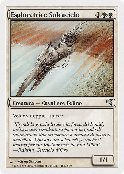 Skyhunter Skirmisher (Italian) - "Esploratrice Solcacielo" (L3), Magic Encyclopedia 2005 (Salvat/Hachette) L3