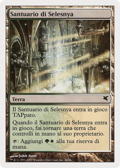 Selesnya Sanctuary (Italian) - "Santuario di Selesnya" (L44), Magic Encyclopedia 2005 (Salvat/Hachette) L44