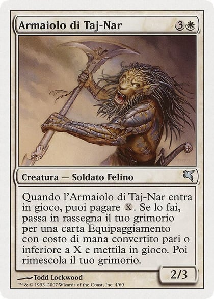 Taj-Nar Swordsmith (Italian) - "Armaiolo di Taj-Nar", Magic Encyclopedia 2005 (Salvat/Hachette) L4