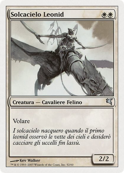 Leonin Skyhunter (Italian) - "Solcacielo Leonid", Magic Encyclopedia 2005 (Salvat/Hachette) L52