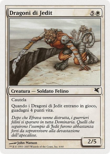 Jedit's Dragoons (Italian) - "Dragoni di Jedit", Magic Encyclopedia 2005 (Salvat/Hachette) L6