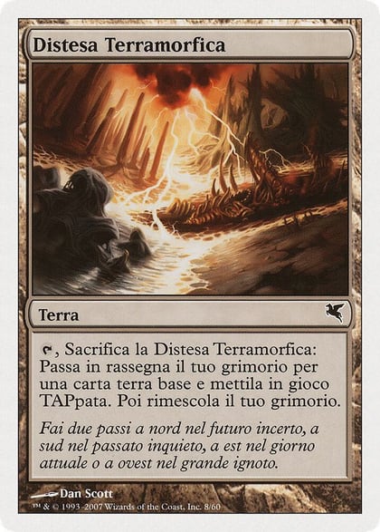 Terramorphic Expanse (Italian) - "Distesa Terramorfica" (L8), Magic Encyclopedia 2005 (Salvat/Hachette) L8