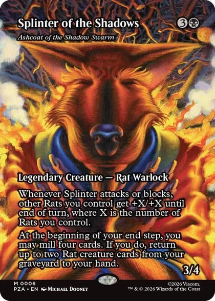 Splinter of the Shadows - Ashcoat of the Shadow Swarm (Borderless), Teenage Mutant Ninja Turtles Source Material 6