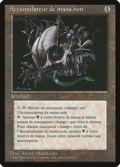 Black Mana Battery (French) - "Accumulateur de mana noir", Renaissance #182066