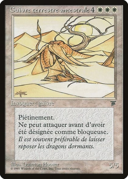 Elder Land Wurm (French) - "Guivre terrestre ancestorale", Renaissance #182090
