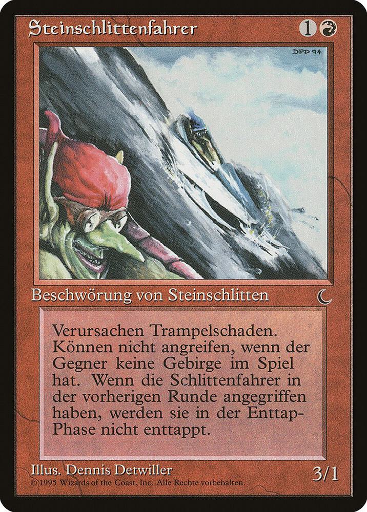 Goblin Rock Sled (German) - "Steinschlittenfahrer", Renaissance #182286