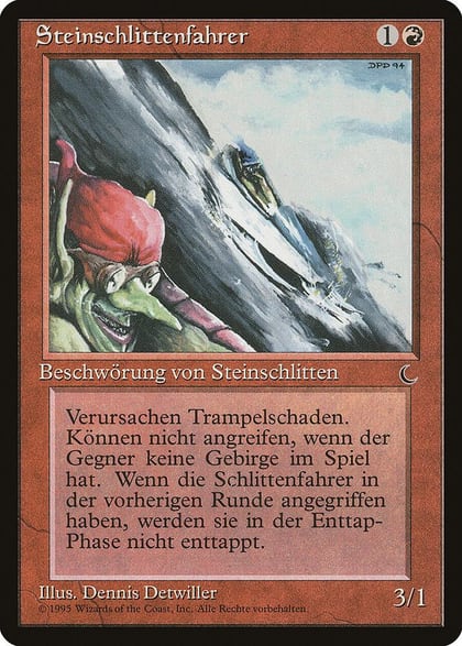 Goblin Rock Sled (German) - "Steinschlittenfahrer", Renaissance #182286