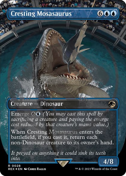 Cresting Mosasaurus (Borderless) (Emblem), Universes Beyond: Jurassic World Collection 28