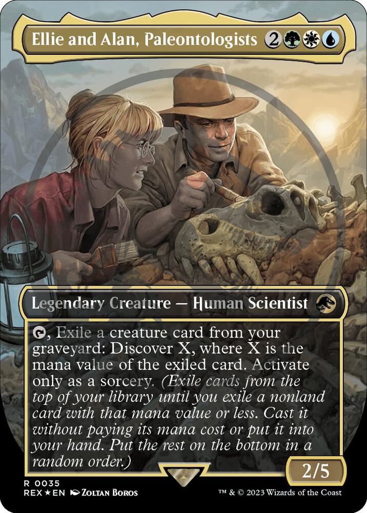 Ellie and Alan, Paleontologists (Borderless) (Emblem), Universes Beyond: Jurassic World Collection 35