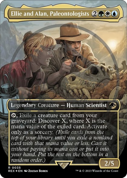 Ellie and Alan, Paleontologists (Borderless) (Emblem), Universes Beyond: Jurassic World Collection 35