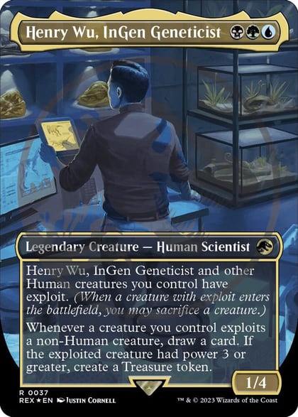Henry Wu, InGen Geneticist (Borderless) (Emblem), Universes Beyond: Jurassic World Collection 37