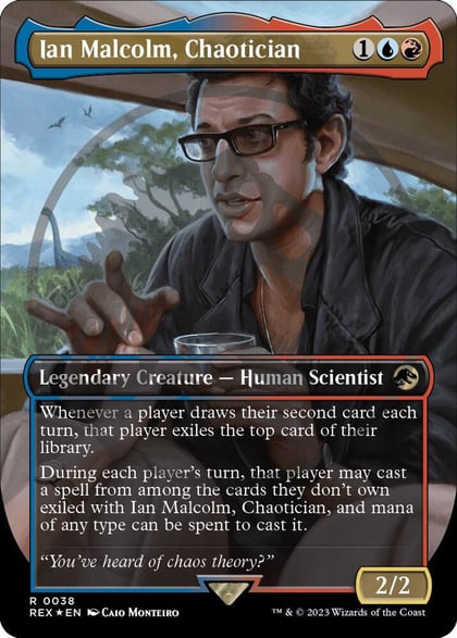 Ian Malcolm, Chaotician (Borderless) (Emblem), Universes Beyond: Jurassic World Collection 38