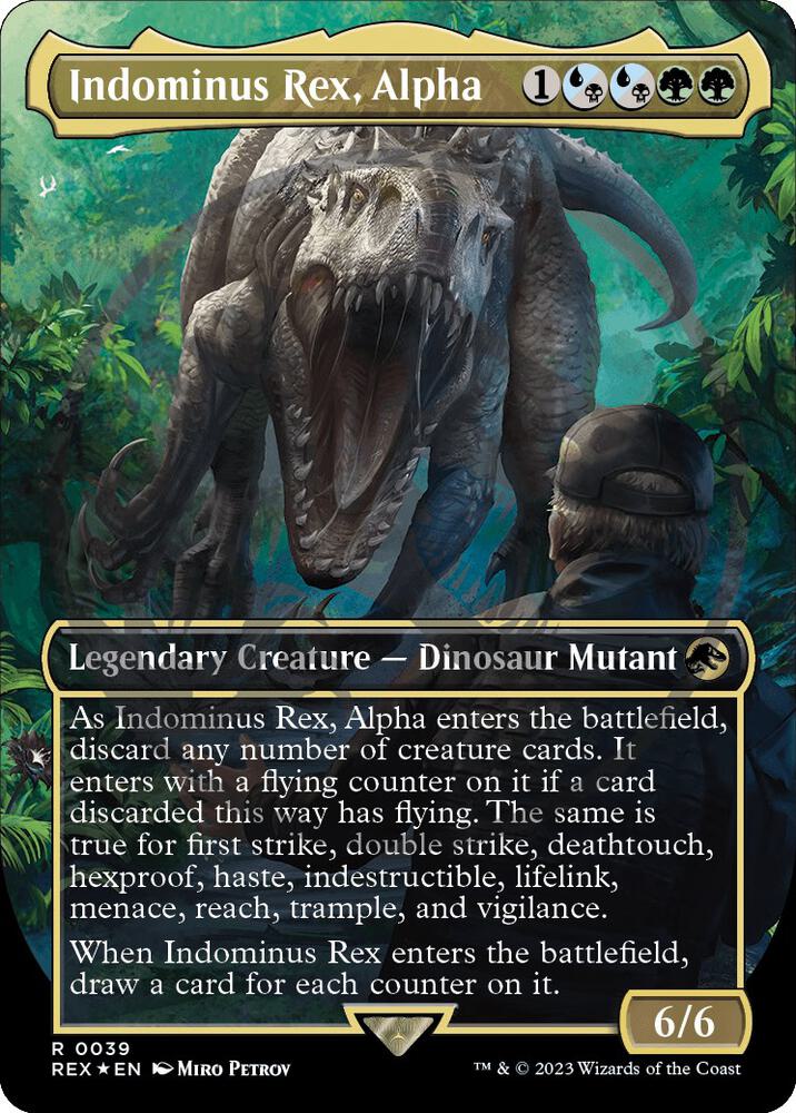 Indominus Rex, Alpha (Borderless) (Emblem), Universes Beyond: Jurassic World Collection 39