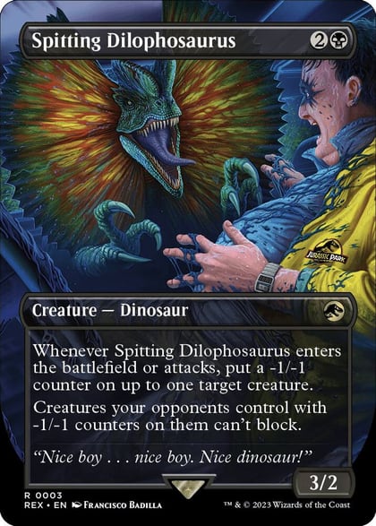 Spitting Dilophosaurus (Borderless), Universes Beyond: Jurassic World Collection 3