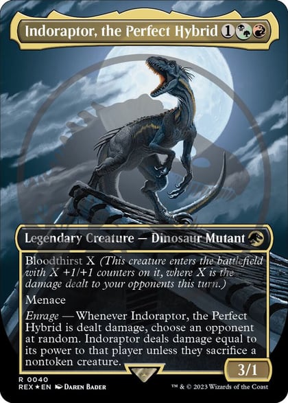 Indoraptor, the Perfect Hybrid (Borderless) (Emblem), Universes Beyond: Jurassic World Collection 40