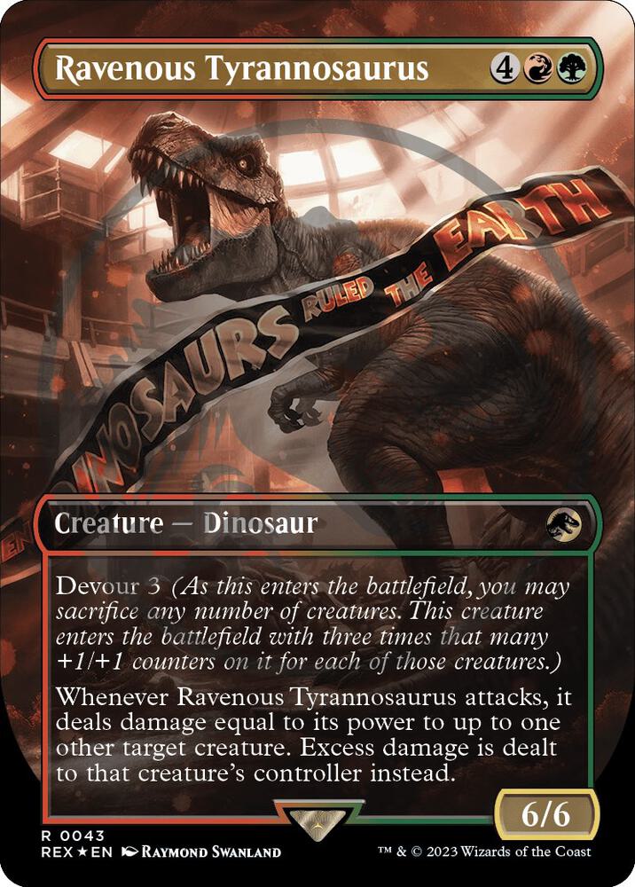 Ravenous Tyrannosaurus (Borderless) (Emblem), Universes Beyond: Jurassic World Collection 43