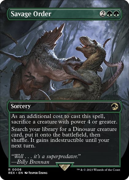 Savage Order (Borderless), Universes Beyond: Jurassic World Collection 6